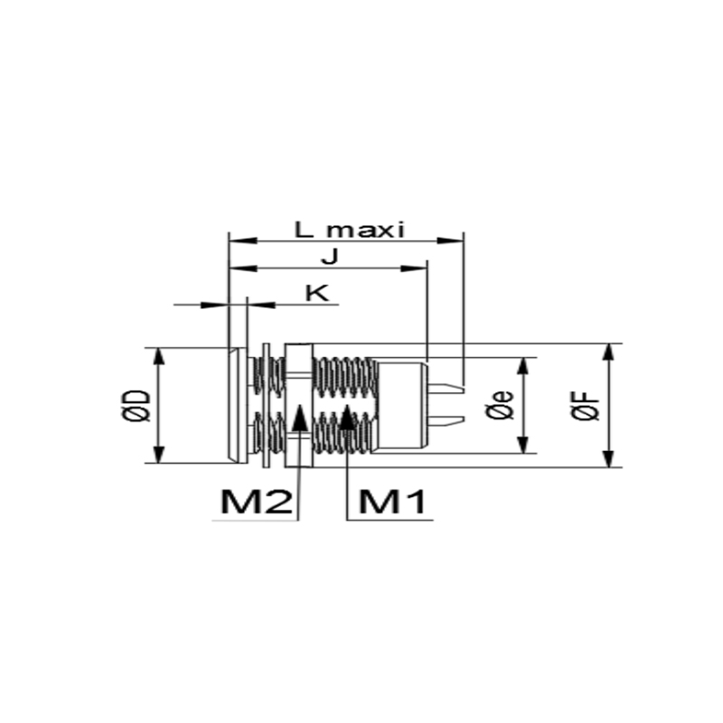 B series metal connector